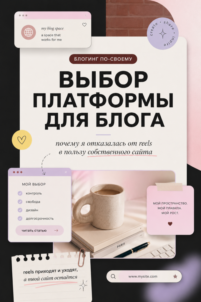 Выбор платформы для блога: почему я отказалась от Reels и сделала ставку на свой сайт