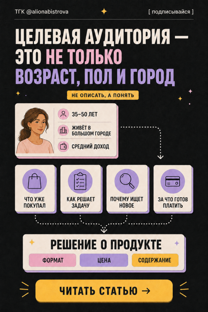 Схема исследования целевой аудитории: от демографии к решению о продукте